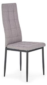 Scaun tapitat K292, gri/negru, stofa clasica/metal, 42X47X98 CM