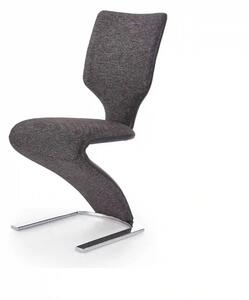 Scaun tapitat K307, gri inchis/argintiu, stofa clasica/metal, 46X62X95