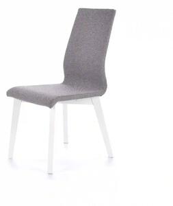 Scaun tapitat Focus, gri/alb, stofa clasica/lemn de fag, 45X61X94 CM