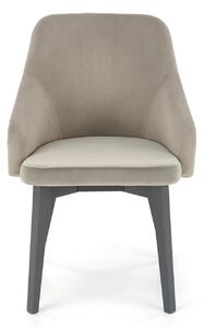 Scaun TOLEDO 2, gri/gri antracit, stofa catifelata/lemn, 57x56x86 cm