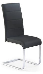 Scaun tapitat K85, negru/crom, metal/piele ecologica, 42X56X100 CM