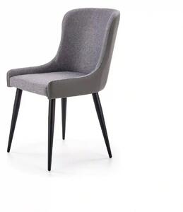 Scaun tapitat K333, gri/negru, stofa clasica/piele ecologica, 49X62X87