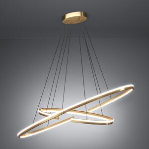 Stars of Light Lampă suspendată LED Bogado, aurie, 120 cm, CCT dimabilă, reglabil, Auriu / Alamă, Camera de zi / sufragerie, Metal, Modern