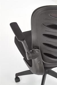 Scaun de birou ergonomic tapitat cu stofa Lorinda Negru, l59xA62xH97-104 cm
