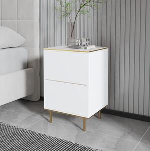 Noptieră Mamene 1 (marmură deschis + auriu). Promo -18%. 1094429