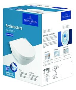 Villeroy & Boch Architectura set combi-pack cu tablă agăţat fără margine alb lucios 4694CL01