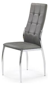 Scaun K209, gri/crom, piele ecologica/metal, 43x54x101 cm
