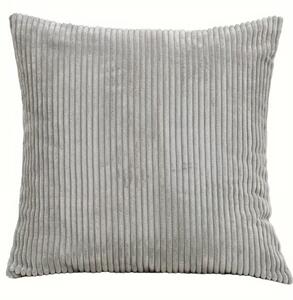 Husă elegantă pentru pernă decorativă din catifea cordonată, 45 x 45 cm – Gri