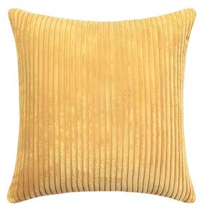Husă elegantă pentru pernă decorativă din catifea, 45 x 45 cm – Galben