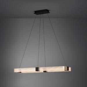 Stars of Light Lampă suspendată LED Mogetonello, negru, 100 cm, reglabil, Negru, Camera de zi / sufragerie, Metal, Modern
