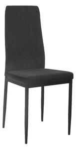 Scaun ENRA, gri inchis/negru, textil/metal, 41x46x98 cm