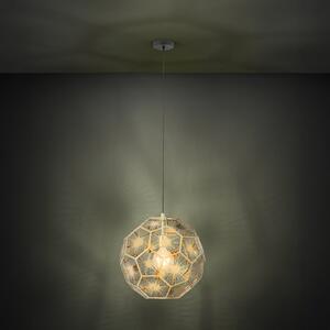 Stars of Light Lampă suspendată Skoura, alamă, Ø 50 cm, metal, reglabil, Auriu / Alamă, Camera de zi / sufragerie, Metal, Modern