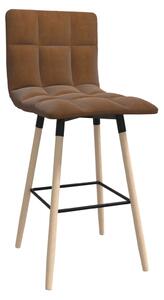 Scaun de bar, maro, material textil