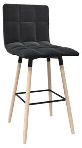 Scaun de bar, negru, material textil
