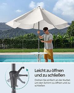 Umbrela pentru terasa, Songmics, Bej, 300x240 cm