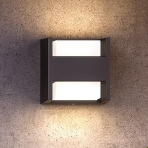 Philips LED-aparat de iluminat exterior Arbour 2 becuri, 2.700 K, Negru, Metal, Modern, Perete unghiular