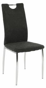 Scaun OLIVA NEW, gri maroniu/crom, textil/metal, 42x52x97 cm