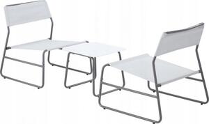 Z0ND0 Set mobilier de grădină Leonn (pentru 2 persoane) (alb). 1096324