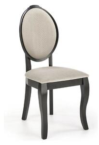 Scaun VELO, bej/negru, stofa catifelata/lemn, 44x53x96 cm