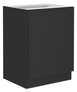 Dulap de bucătarie inferior Sobera 60 D 1F BB (negru). 1096982