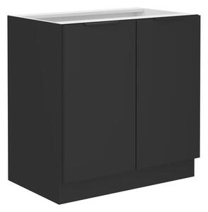 Dulap de bucătarie inferior Sobera 80 D 2F BB (negru). 1096980