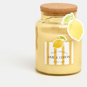 Sinsay - Lumânare parfumată Lime & Lemon - galben-deschis