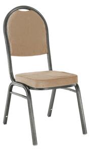 Scaun JEFF 2 NEW, stofa/metal, bej, 44x50x91 cm