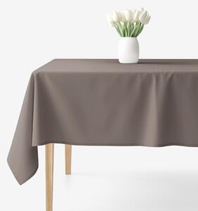 Goldea față de masă decorativă rongo deluxe - gri-maro cu luciu satinat 140 x 220 cm