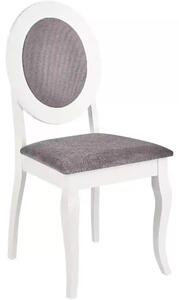 Scaun vintage alb BAROCK, lemn de cauciuc, 45x51x93 cm
