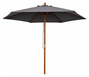 Linder Exclusiv Umbrelă de grădină cu structură din lemn 250 cm Gri închis