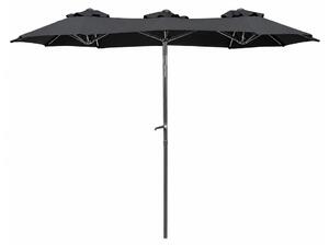 Linder Exclusiv Umbrelă de grădină 300x150x220 cm Gri închis