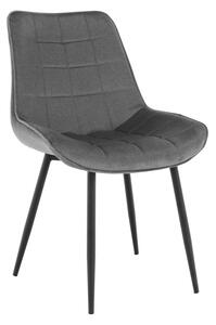 Scaun SARIN, gri/negru, catifea/metal, 54x64x82 cm