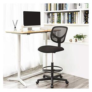 Scaun de birou, Songmics, Negru, OBN15BK, 60 x 60 x 117 cm