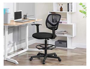 Scaun de birou, Songmics, 120 Kg, OBN25BK, 55-75 cm