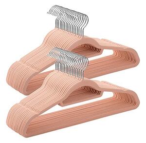 Set 50 umerase din catifea, Songmics, Roz / Silver, CRF50PK, 43 cm