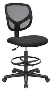 Scaun de birou, Songmics, Negru, OBN15BK, 60 x 60 x 117 cm