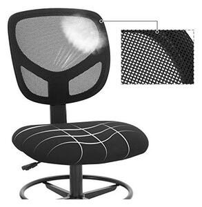 Scaun de birou, Songmics, Negru, OBN15BK, 60 x 60 x 117 cm