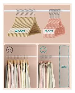 Set 50 umerase din catifea, Songmics, Roz / Silver, CRF50PK, 43 cm