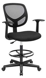 Scaun de birou, Songmics, 120 Kg, OBN25BK, 55-75 cm