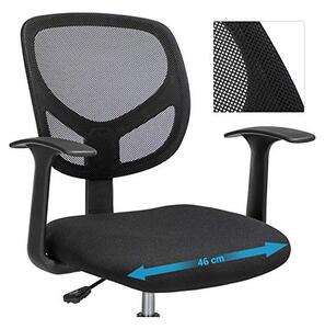 Scaun de birou, Songmics, 120 Kg, OBN25BK, 55-75 cm
