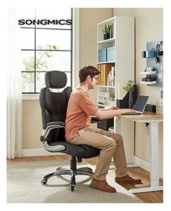 Scaun de birou, Songmics, OBG65BK, Negru, 75 x 70 x 137 cm