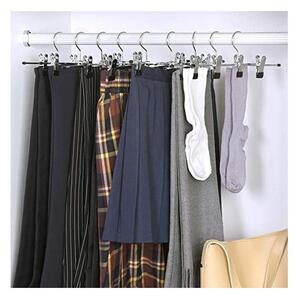 Set 20 de umerase pentru pantaloni, Songmics, 31 cm, Argintiu, CRI003-20