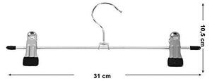 Set 20 de umerase pentru pantaloni, Songmics, 31 cm, Argintiu, CRI003-20