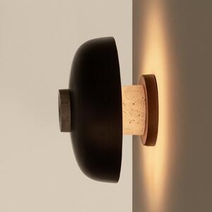 Audo Copenhagen Aplică de perete cu LED Reverse, nisip/bronz, Ø 24 cm, variator rotativ, reglabil, Bronz / Alamă Veche, Camera de zi / sufragerie, Aluminiu, Design