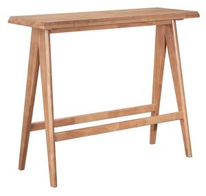 Masa de bar Winslow din lemn de arbore de cauciuc, culoarea nuc 120x45x100cm