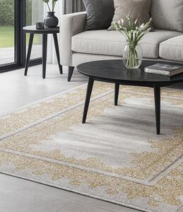 Covor Sufragerie, Model Iris 28029, Gri Auriu Dreptunghi, 160 x 230