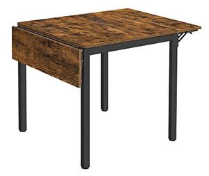 Masa Dining extensibila, Vasagle, Negru , 120x78x75 cm