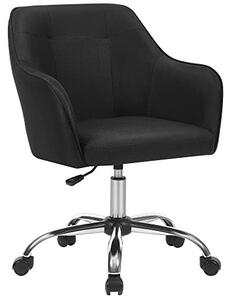 Scaun de birou, Songmics, Negru, 65x69x(83-93) cm