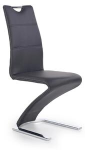 Scaun K291, negru/crom, piele ecologica/metal, 45X63X101 CM