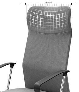 Scaun de birou, Songmics, Gri, 63x63x(110-120) cm